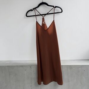 NWOT: Copper Strappy Slip Dress